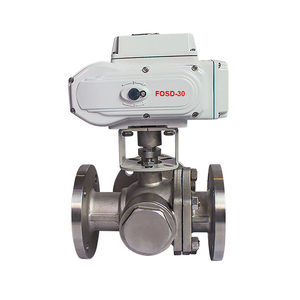 Valvola a Sfera Elettrica a 3 Vie Tipo L in Acciaio Inox CF8 304 con Flangia - Product Image 4