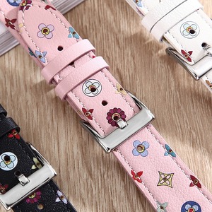 Forwelleny 20mm Nouvelle Mode <span class=keywords><strong>Bracelet</strong></span> En <span class=keywords><strong>Cuir</strong></span> LV Voyage À Quatre Feuilles Fleur Bande <span class=keywords><strong>Bracelet</strong></span> pour <span class=keywords><strong>Apple</strong></span> <span class=keywords><strong>Watch</strong></span> Série 11 10 9 <span class=keywords><strong>8</strong></span> 49mm - Product Image 2