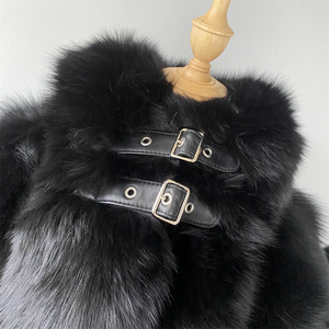 Servizio OEM Jxwatcher, Vendita Calda di Cappotti in Vera <span class=keywords><strong>Pelliccia</strong></span> di Volpe per <span class=keywords><strong>Donna</strong></span>, Personalizzabili, <span class=keywords><strong>Collo</strong></span> Tondo, Moda Invernale - Product Image 3