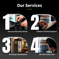 Distributeur automatique de jus intelligent personnalisé Haha Vending, stock local aux États-Unis, avec SDK et Wi-Fi, surveillance à distance