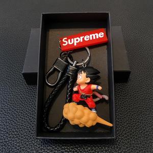 Phim Hoạt Hình Con trai <span class=keywords><strong>Goku</strong></span> Nhựa PVC Thép Không Gỉ Carabiner Keychain 8Cm Thân Thiện Với Môi Đồ Trang Sức Thời Trang Cho Túi Mặt Dây Chuyền - Product Image 2
