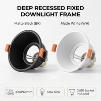 Support de projecteur LED, cadre extérieur pour lampe halogène GU10, anti-éblouissement, support de downlight rond ou carré