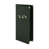Porte-comptes et porte-menus personnalisés modernes faits à la main en cuir véritable durable avec impression sérigraphique pour hôtels, restaurants et cafés