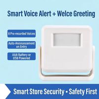 Détecteur de mouvement infrarouge intelligent avec fonction vocale, système d'alarme de sécurité enregistrable, sonnette d'alerte pour visiteurs, idéal pour hôtels et magasins