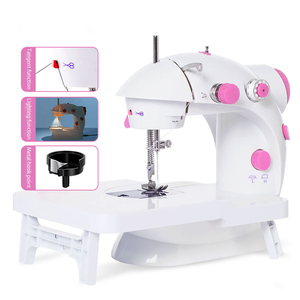 Machine à coudre miniature <span class=keywords><strong>VOF</strong></span> FHSM-202, 2 vitesses, double fil, électrique portable avec lumière, coupe-fil, pédale, machine à coudre domestique - Product Image 6
