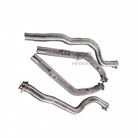 Collecteur d'échappement sport avec catalyseur SS304 et tuyaux de descente pour Mercedes-Benz E63 6.2L M156 W212 – Améliore la puissance et le couple en crête
