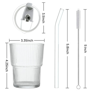 Vente en gros - STAR-HOME - Verres en verre borosilicate de haute qualité 300/560 ml - Écologiques - Style européen - Résistants à la chaleur - Transparents - Product Image 4