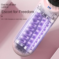 Mesky mini portable grande batterie diamant noir sans fil droit céramique sans fil chaud peigne bigoudi cheveux lisseur brosse peigne