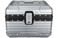 Boîtes à bagages de moto en acier inoxydable 57L avec serrure à empreintes digitales, pour activités de plein air, siège arrière de moto