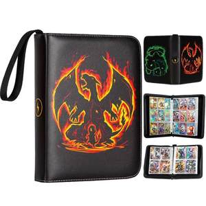 Reliure pour cartes de jeu <span class=keywords><strong>Pokémon</strong></span> <span class=keywords><strong>Pikachu</strong></span>, reliure à anneaux premium à 4 pochettes, 50 feuilles, capacité de 400 cartes, pour porte-cartes, <span class=keywords><strong>album</strong></span> <span class=keywords><strong>Pokémon</strong></span> - Product Image 2