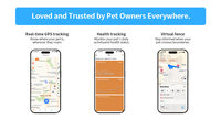 Rastreador GPS para Mascotas Qcool con Control por Programa, Posicionamiento en Tiempo Real, Diseño Personalizado, Alerta Antipérdida, Navegación LED Inalámbrica, Collar para Animales