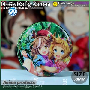 Uuma สินค้าอนิเมะ musleed ใหม่เข็มกลัดเข็มกลัดสัญลักษณ์สองชั้นลาย Suga Tokai teio แบบเงียบสำหรับคอลเลกชั่นแฟนๆแข่งรถ - Product Image 6