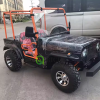 Voiture électrique Richi 4 roues, type Jeep Moke, 2 places, moteur 3000W, vitesse maximale 70 km/h, mini Jeep 250CC, voiture pour enfants, sièges en cuir
