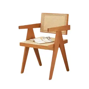 Legno e Rattan moderno stile minimalista giapponese sedie da pranzo per tavolo da pranzo sedia in legno ristorante