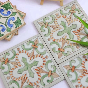 Fatto a mano rustico Vintage 15*15cm arte ceramica piastrelle da bagno cucina opaca caminetto piastrelle da parete Resort - Product Image 3