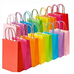 Bolsa de Papel Kraft para Compras, Regalos y Alimentos, con Logotipo Personalizado Impreso a Color, Reciclable, en Oferta - Product Image 1