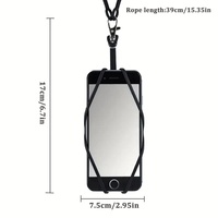 Pochette de téléphone portable en silicone avec logo personnalisé personnalisé pochette pour carte d'identité de crédit d'entreprise avec lanière et sangle de cou