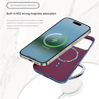 Nouvelles coques de téléphone magnétiques fines en fibre de carbone texturée pour iPhone 17 Pro Max 16 15 14 – Coque arrière antichoc en PC rigide