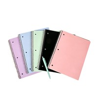 Carnet à spirale B5 personnalisé avec logo, reliure à trois trous, design à ouverture plate, écriture fluide, encre qui ne pénètre pas, utilisation au bureau
