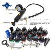 Kit de testeur de pression de radiateur universel et détecteur de fuite de système de refroidissement sous vide 28 pièces pour l'entretien automobile