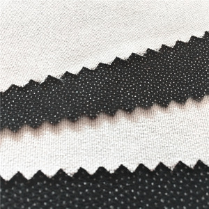 Prix usine 140gsm 160gsm Jet d'eau métier à tisser interlignage tissu Bokram tissé Fusible interlignage <span class=keywords><strong>fleur</strong></span> adhésif PES revêtement pour - Product Image 6