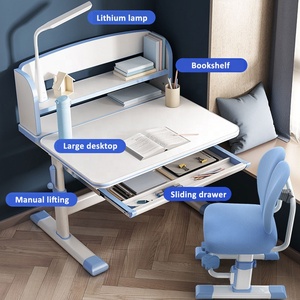 Ergonomic trẻ em thông minh đọc bảng với kệ sách đồ nội thất nhà Chiều cao có thể điều chỉnh trẻ em có thể gập lại nghiên cứu Bàn và ghế đặt - Product Image 2
