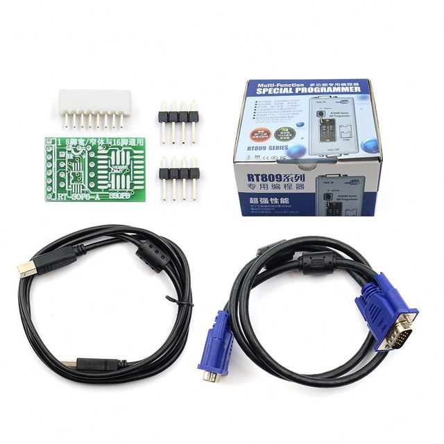 MLK RT809F USB BIOS Programmer High-Speed Chip Reader Writer for LCD Mainboard with 11 Pcs Tools