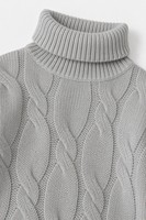 Pull en tricot pour enfants avec logo personnalisé, col roulé à manches longues, couleur unie, décontracté, mode hiver, acrylique, usine OEM & ODM