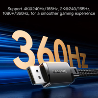 Câble SAMZHE 8K/4K/2K DP1.4 HD 240Hz pour connexion carte graphique et moniteur d'ordinateur de jeu, ligne vidéo DP1.2
