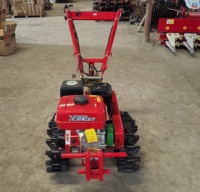 Micro-tracteur agricole à double chenille, moteur essence 9HP/177F, pour labour et travail du sol