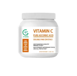 Poudre de vitamine C acide ascorbique pur soluble fin cristaux non OGM favorise un système immunitaire sain et une protection cellulaire puissante