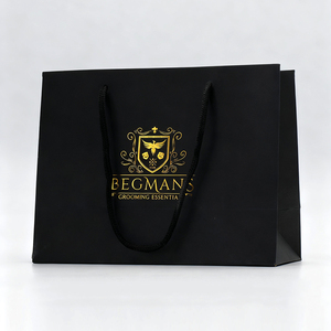 Bán Buôn Biểu Tượng Tùy Chỉnh In Thêm Lớn Hàng Tạp Hóa Túi Bao Bì Sang Trọng Màu Đen Quần Áo Quà Tặng Mua Sắm Tote Túi Giấy Với Xử Lý - Product Image 4