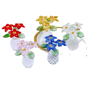 Crystal Flowers <b>Vase</b> Set Colorful Glass Art Decor Modern Home Ornament Living Room Decoration - Product Image 5