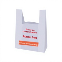 Op maat bedrukte logo plastic tassen voor afhaalmaaltijden, transparant ontwerp met draaggreep, aangepaste bestellingen mogelijk - Model 0125 Anhui