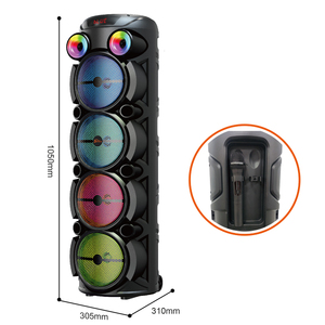 Système de sonorisation pour scène extérieure ZQS8402 avec caisson de basses de 8 pouces, amplificateur audio BT, microphone - Product Image 4