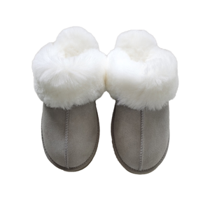 <span class=keywords><strong>Chaussons</strong></span> d'intérieur plats personnalisés en fourrure <span class=keywords><strong>pour</strong></span> femmes et hommes, en cuir de vache de deuxième couche et peau de <span class=keywords><strong>mouton</strong></span>, <span class=keywords><strong>pour</strong></span> l'hiver, à prix abordable - Product Image 2