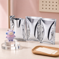 Pochette opaque métallisée à fond plat, thermoscellable, anti-lumière, pour présentation sur comptoir de vente au détail