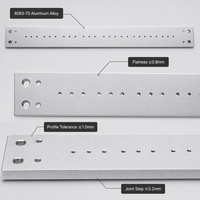 Composants de profilés en alliage d'aluminium sur mesure usinés avec précision, avec services de découpe, soudage et anodisation, série 6000, tempérage T4/T5/T6