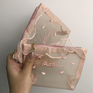 Mini bolsa de malla con cremallera para belleza, maquillaje, lápiz labial, caja de almacenamiento de accesorios de maquillaje, bolsa de almacenamiento pequeña bolsa de viaje - Product Image 6