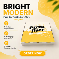 Kotak Pizza Ramah Lingkungan Biodegradable Daur Ulang Tahan Air Food Grade Laminasi Matt Embossing Ukuran/Logo Kustom