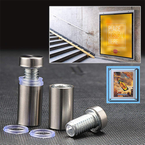 High Quality Silver Stainless Steel 304 Wall Mount Sign Standoff <b>Screws</b> for Sign Holder - Product Image 2