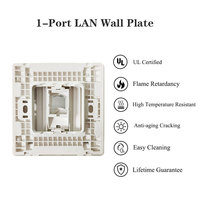 1 Port 86 tipe RJ45 Keystone Jack jaringan LAN Faceplate dinding dalam ruangan Port tunggal soket wajah dinding piring Outlet