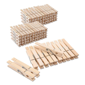 Customized Logo 8.4CM Birch Wooden Fashionable Decorative <b>Spring</b> Clothes Pegs for Living Room Use - Product Image 1