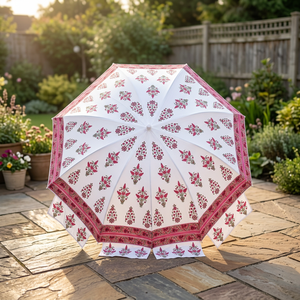 Parasol pliant vintage de 72 pouces en tube de fer Hayaat Craft G3, simple, pour extérieur et plage, décoratif pour fêtes, motif soleil indien, pour jardin - Product Image 1
