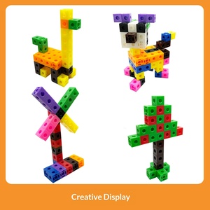 Blocchi di Costruzione in Plastica con Carte a <span class=keywords><strong>Domande</strong></span>, Giocattoli Educativi, Ausili Didattici <span class=keywords><strong>per</strong></span> la Prima Infanzia, Strumenti <span class=keywords><strong>per</strong></span> l'Asilo, Età 3-6 Anni - Product Image 2