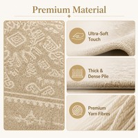 Luxury Victorian Patterned Rug Vintage Traditional Living Room Carpet Large Beige Ivory Oriental Style Area Rug Home Decor