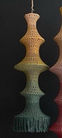 Lustre artisanal artistique en fer, laine et fil de soie, style pastoral bohème français, pour bar Nanyang Guesthouse, escalier et salon