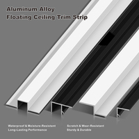 Profilé de bordure moderne en alliage d'aluminium pour plafond flottant de villa, accessoire pour plaque de plâtre avec rainure décorative murale et joint d'ombre