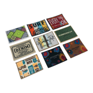 Biểu Tượng Tùy Chỉnh Thiết Kế Vá May Trên Vải Phù Hiệu Mật Độ Cao Dệt Nhãn Cho Quần Áo Denim Túi Giày Làm Của Bông Mềm - Product Image 1