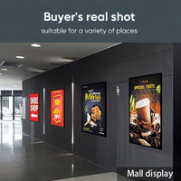 Vente en gros de boîte à lumière A1 ultra mince cadre photo affiche panneau de menu de restaurant boîte à lumière LED en verre trempé